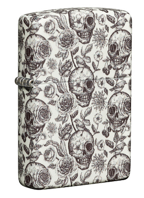 Зажигалка ZIPPO Skeleton с покрытием Glow in the Dark Green, латунь/сталь, серая, 38x13x57 мм (Серый)