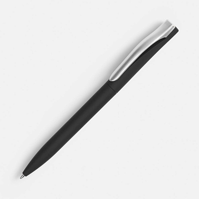 Ручка шариковая Pin Soft Touch, черная (Черный)