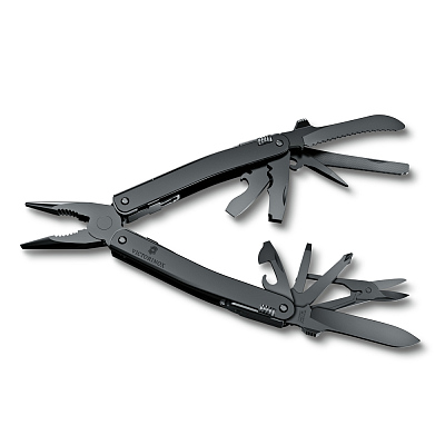 Мультитул VICTORINOX SwissTool Spirit MXBS, 105 мм, 24 функции, чёрный, в нейлоновом чехле