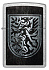 Зажигалка ZIPPO Dragon Design с покрытием Street Chrome, латунь/сталь, серебристая, 38x13x57 мм - Фото 2