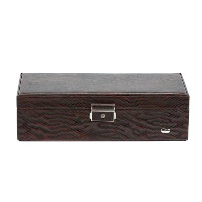 Шкатулка для часов Jardin D'Ete, цвет коричневый, "змея", 28,0 x 12,6 x 7,8 см