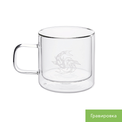 Кружка стеклянная с двойными стенками Луна (Luna)