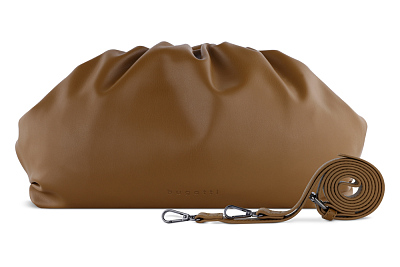 Сумка-пауч женская маленькая BUGATTI Mila, коньячная, полиуретан, 34 x 6 x 21 см