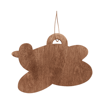 Ёлочная игрушка Самолетик (белый с золотым )