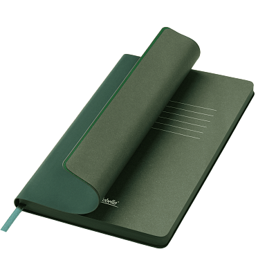 Ежедневник Latte soft touch недатированный, зеленый (Зеленый, бежевый)