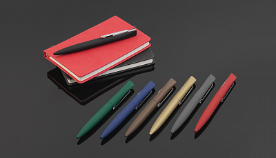 Ручка шариковая "Mercury", покрытие soft touch, темно-синий