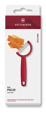 Овощечистка VICTORINOX RHO, прямое лезвие из нержавеющей стали, красная