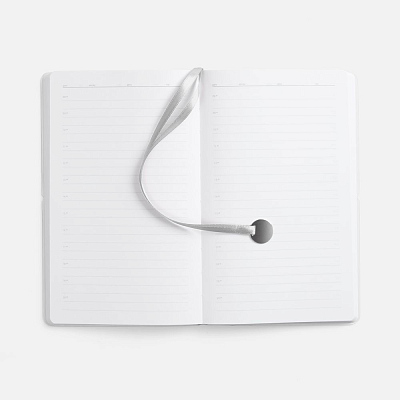 Ежедневник Waltz, недатированный, серебристый