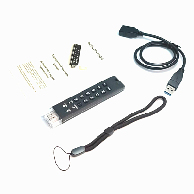 Флешка с аппаратным шифрованием DataLock PRO4 USB 3.2, синий, 128Гб