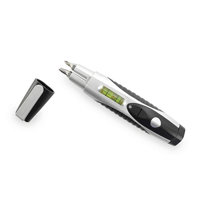 BLOCK Набор инструментов с подсветкой: уровень и две отвертки (Серый, черный)