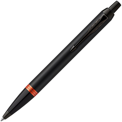 Ручка шариковая Parker IM Professionals Flame Orange BT, черная с оранжевым (Оранжевый)