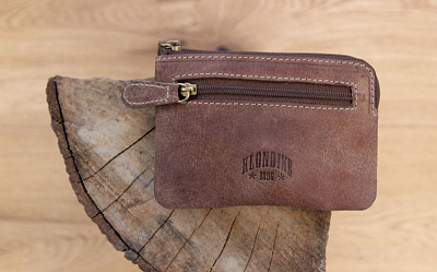 Ключница KLONDIKE «Tom», натуральная кожа в светло-коричневом цвете, 11 х 7,5 см