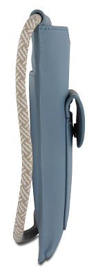 Сумка-чехол для мобильного телефона BUGATTI Almata, голубая, полиуретан, 11x2x18 см