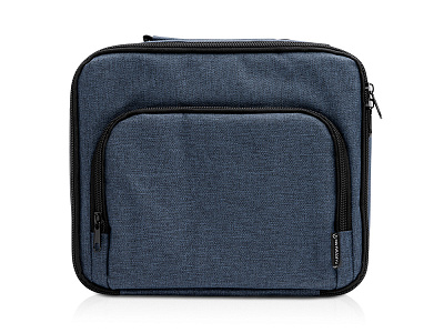 Сумка-холодильник Сотэк из переработанного полиэстера (Меланжевый синий)