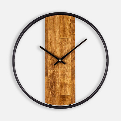 Часы Woodix, черные с коричневым (Коричневый)