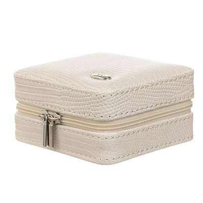 Шкатулка для украшений Jardin D'Ete, цвет бежевый, "рептилия" , 9 х 8 х 5 см