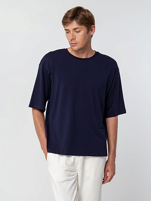 Футболка унисекс оверсайз Street Vibes, фиолетовая (Тёмно-синий)