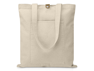 Cумка Clip из хлопка 340 г/м2 с застежкой из экокожи (Натуральный)