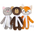 Мягкая игрушка Beastie Toys, мишка с белым шарфом - Фото 7