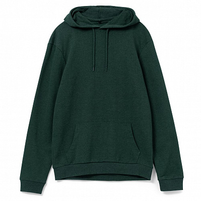 Толстовка с капюшоном унисекс Hoodie  меланж (Темно-зеленый)