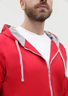 Толстовка мужская STAN с капюшоном на молнии футер без начёса 260, 61