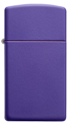 Зажигалка ZIPPO Slim® с покрытием Purple Matte, латунь/сталь, фиолетовая, матовая, 29x10x60 мм