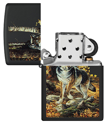 Зажигалка ZIPPO Linda Picken с покрытием Black Matte, латунь/сталь, черная, матовая, 38x13x57 мм