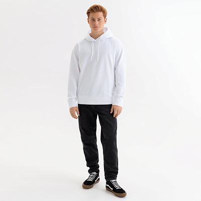 Худи с капюшоном, унисекс Алекс (Alex) белый, размер S