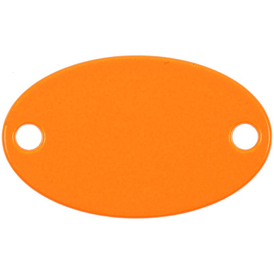 Шильдик металлический Alfa Oval  неон (Оранжевый)