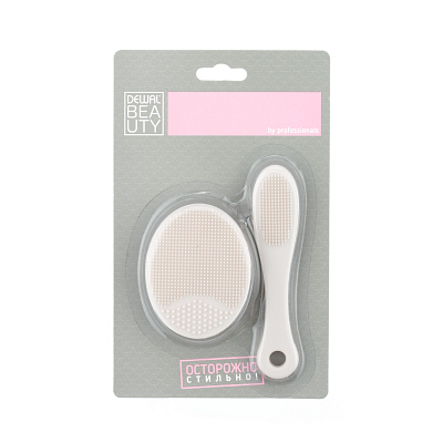 Набор спонжей Dewal Beauty для умывания, силиконовый, 65мм x 50мм, 105мм х 2,5мм (2 шт/уп)
