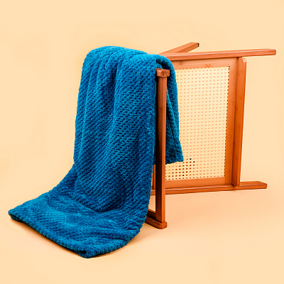 Плед WAFFLE, светло-синий