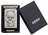 Зажигалка ZIPPO Skull Design с покрытием Brushed Chrome, латунь/сталь, серебристая, 38x13x57 мм - Фото 6