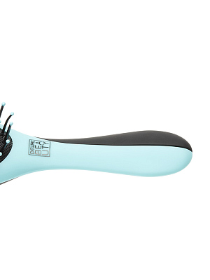 Щетка Dewal Beauty серия "Дуэт" с нейлоновым штифтом, овальная, голубая с черным