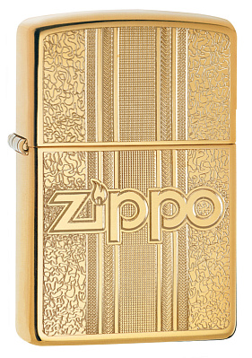 Зажигалка ZIPPO Classic с покрытием High Polish Brass, латунь/сталь, золотистая, 38x13x57 мм (Золотистый)