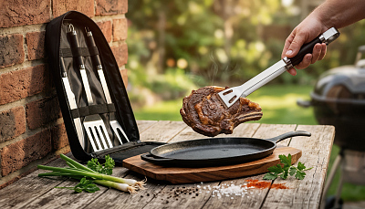 Набор для барбекю "Grill" в сумке, черный