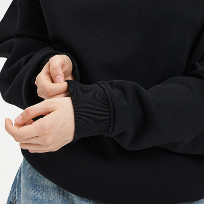 Худи оверсайз унисекс FUSION, черный