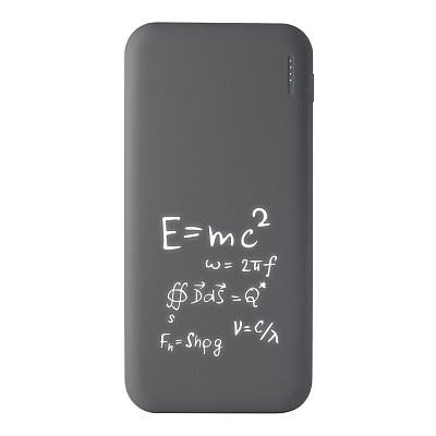 Внешний аккумулятор с подсветкой Люче (Luce) 10000 mAh, серый