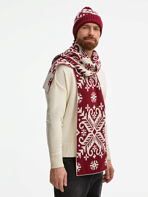 Шарф Wintertude L, красный с белым
