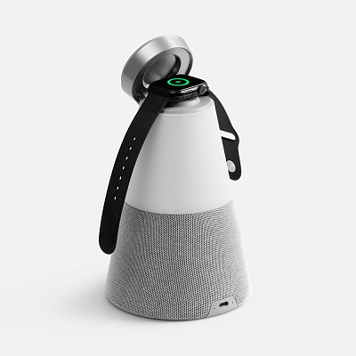 Bluetooth-колонка с беспроводной зарядкой и подсветкой Cone Sonance, серая