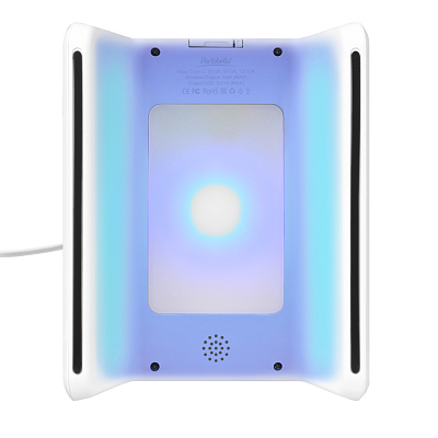 Зарядная станция с часами 15W Флейм (Flame), белая