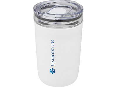 Стеклянная кружка Bello с внешней стенкой из переработанного пластика