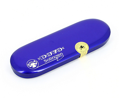 Бритва опасная Dovo, черное лезвие, ручка - оливковое дерево, 5/8",1/1