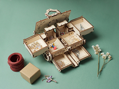 3D-ПАЗЛ UGEARS Янтарная шкатулка