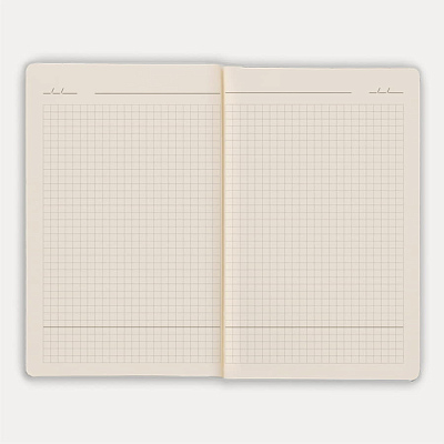 Тетрадь SLIMMY, 140 х 210 мм,  черный с белым, бежевый блок, в клетку