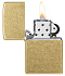 Зажигалка ZIPPO Classic с покрытием Street Brass, латунь/сталь, золотистая, 38x13x57 мм - Фото 3