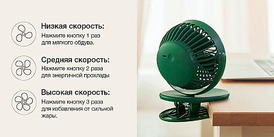 Портативный вентилятор на клипсе Solove F3, розовый
