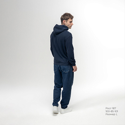 Толстовка с капюшоном-худи REDFORT, арт.352 (Тёмно-синий)