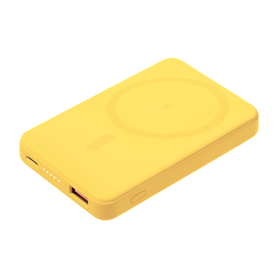 Внешний аккумулятор Largo PD 5000mAh с функцией беспроводной зарядки 15W  (Желтый)