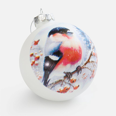 Елочный шар Finery Matt, 10 см, матовый белый