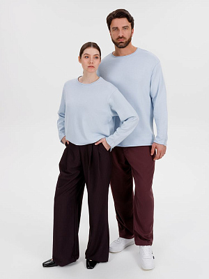 Лонгслив унисекс Siluetti Fuori, светло-голубой